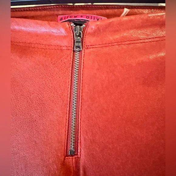 Alice + Olivia Red Leather Zip Fly Pants
Size 2 - Picture 4 of 14